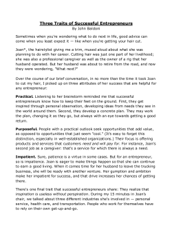 Three Traits of Successful Entrepreneurs