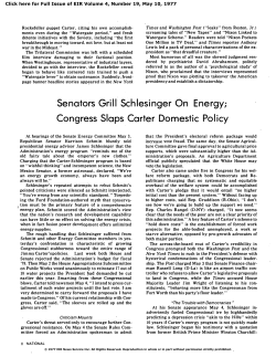 Senators Grill Schlesinger on Energy