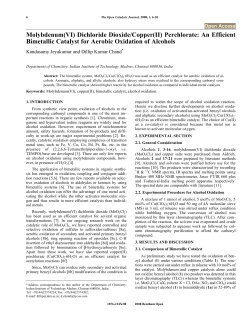 Molybdenum(VI) Dichloride Dioxide/Copper(II) Perchlorate: An