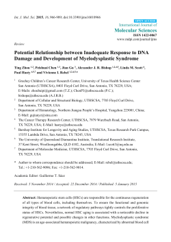 Potential Relationship between Inadequate Response to DNA