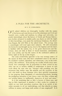 A Plea for the Architects.
