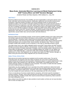 Mass-Scale, Automated Machine Learning and Model Deployment