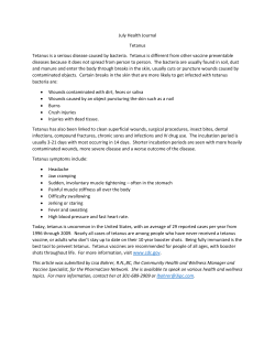 Tetanus - PharmaCare of Cumberland