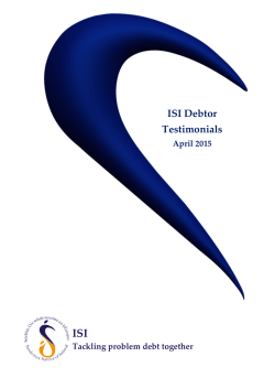 ISI Debtor Testimonials
