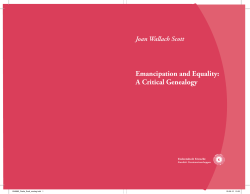 Emancipation and Equality: A Critical Genealogy