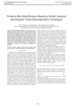 Weakest Bus Identification Based on Modal Analysis and