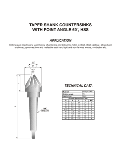 taper shank countersinks with point angle 60 , hss - IVEX
