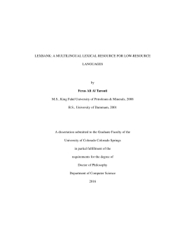 LEXBANK: A MULTILINGUAL LEXICAL RESOURCE FOR LOW