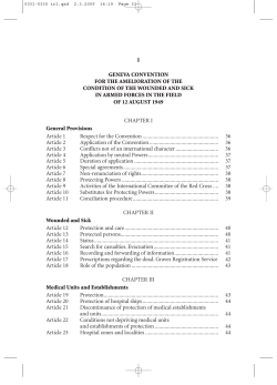 i geneva convention for the amelioration of the condition of the