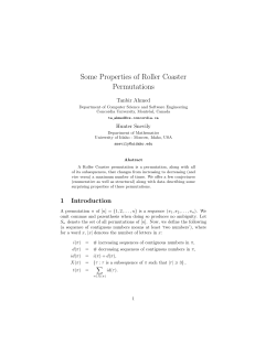 Some Properties of Roller Coaster Permutations