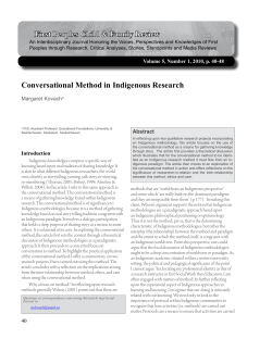 Conversational Method in Indigenous Research