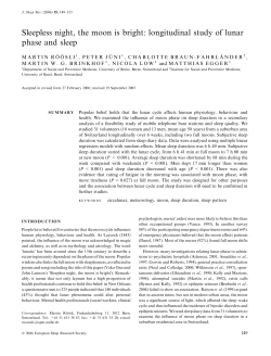 Sleepless night, the moon is bright: longitudinal study of lunar phase
