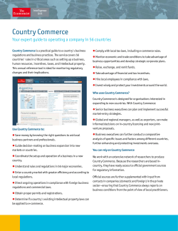 Country Commerce - Economist Intelligence Unit