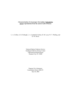 Characterization of red grouper