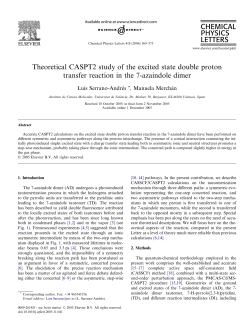 Theoretical CASPT2 study of the excited state double proton transfer