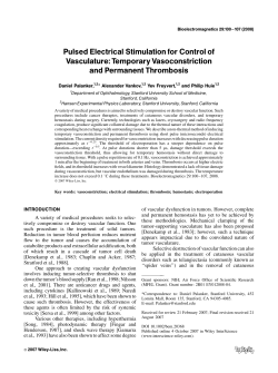 Pulsed electrical stimulation for control of vasculature