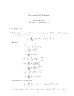 Homework #10 Solutions