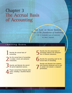 Chapter 3 The Accrual Basis of Accounting