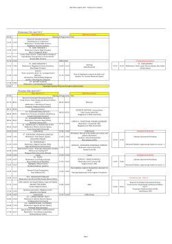 Programme at a glance