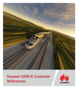 Huawei GSM-R Customer References
