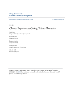 Clients` Experiences Giving Gifts to Therapists - e