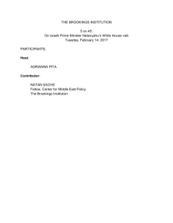 THE BROOKINGS INSTITUTION 5 on 45: On Israeli Prime Minister