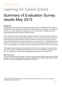 the summary report of the survey