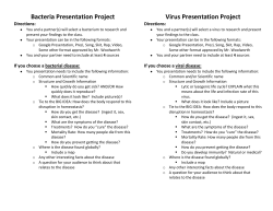 Bacteria Presentation Project Virus Presentation Project