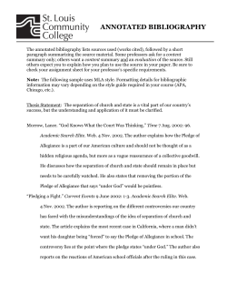 ANNOTATED BIBLIOGRAPHY