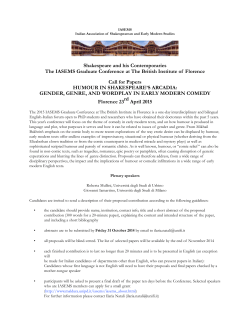 Shakespeare Graduate Conference 2015 at the British