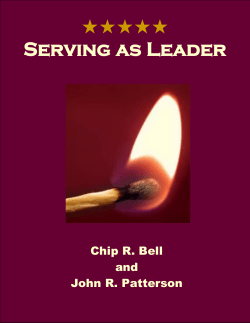SERviNG As LEADER - John R. Patterson
