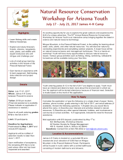 2017 Natural Resource Conservation Workshop for Arizona Youth