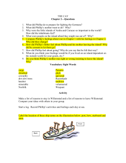THE CAY Chapter 2&mdash;Questions 1. What did Phillip do to prepare for