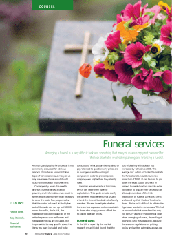 Funeral services - Consumers` Association of Ireland