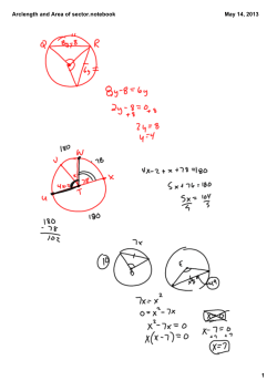 Arclength and Area of sector.notebook