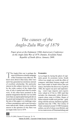 The causes of the Anglo-Zulu War of 1879 Damian 0