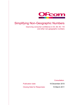 Simplifying Non-Geographic Numbers