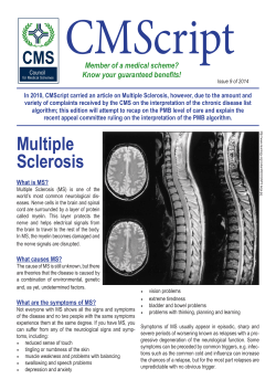 Multiple Sclerosis - Council for Medical Schemes