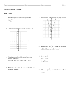 ExamView - Algebra 2B Final Practice 2.tst