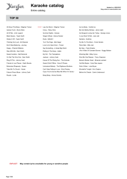 Karaoke catalog