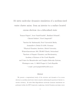 Ab initio molecular dynamics simulation of a medium