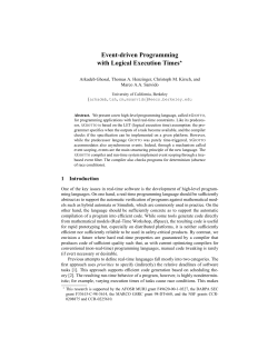 Event-driven Programming with Logical Execution Times*