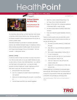 Cutting Calories the Easy Way