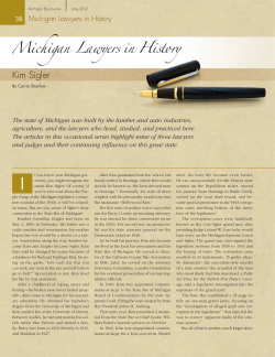 Michigan Lawyers in History: Kim Sigler