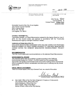 CRA/lA - City Clerk Internet Site