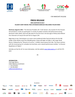 PRESS RELEASE