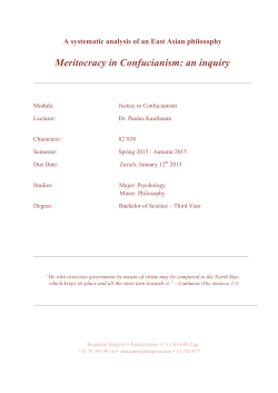 Meritocracy in Confucianism: an inquiry