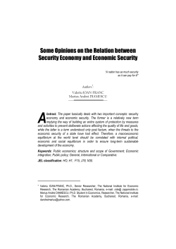 Some Opinions on the Relation between Security Economy and