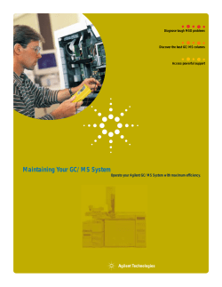 Agilent - Maintaining Your GC/MS System