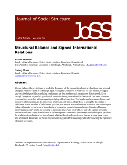 Structural Balance and Signed International Relations